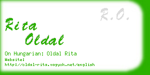 rita oldal business card